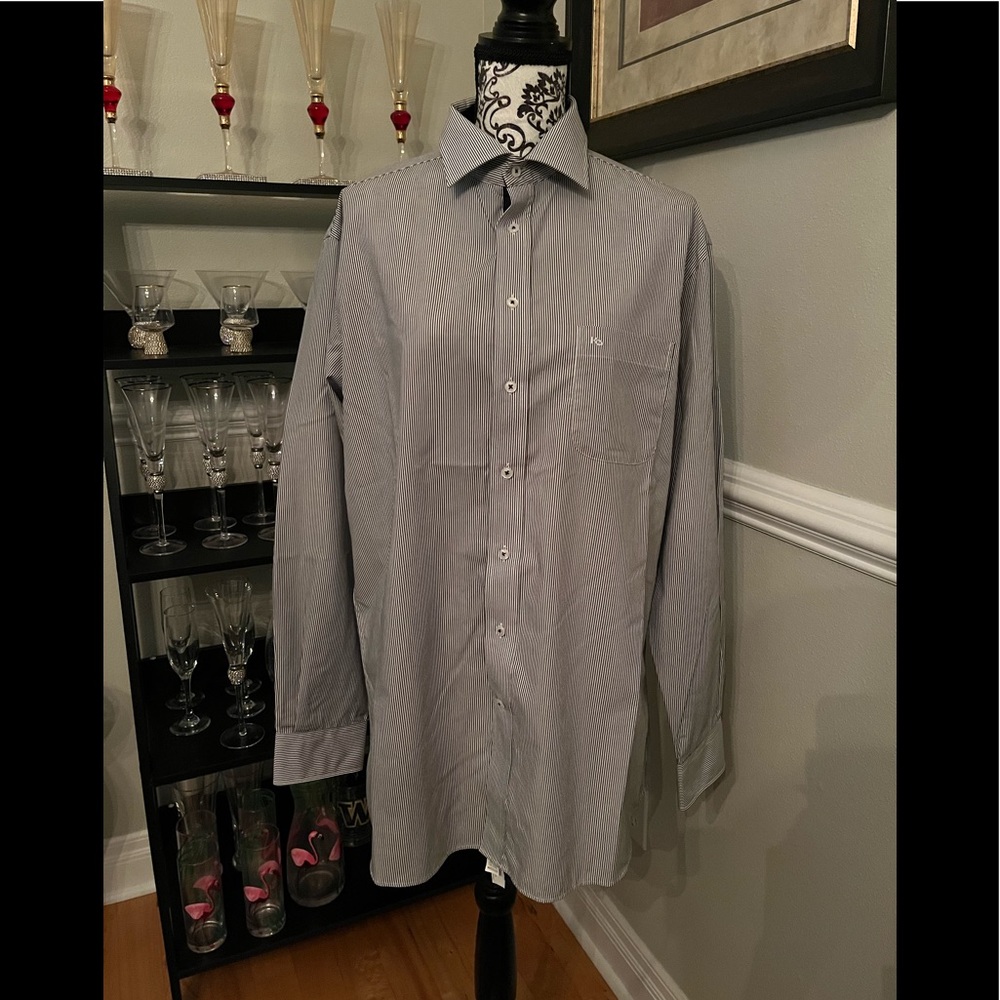 Mens KAUF SWITZERLAND tailored button down dress shirt